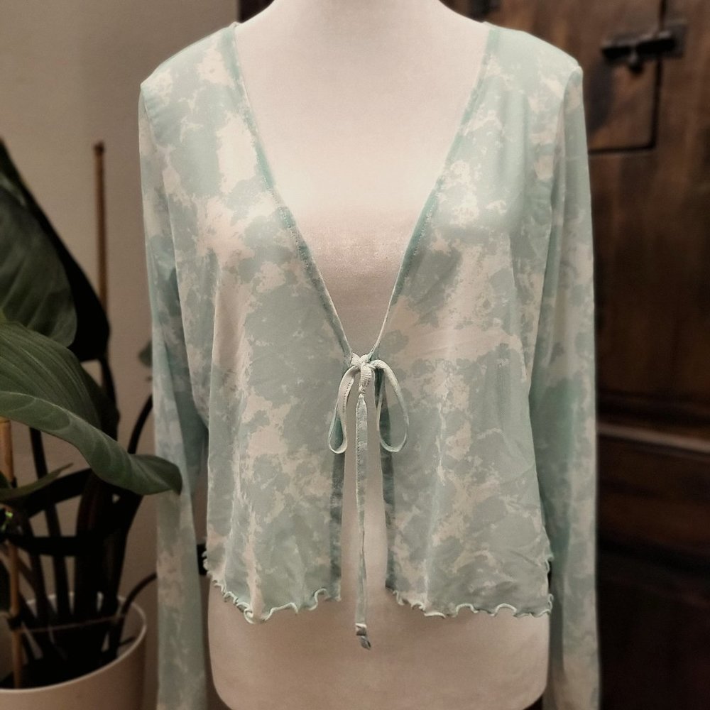 Abound Sheer Lightweight Cardigan Tie Front / Cover-Up (Large / Women's)